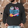 Welcome To The Pool Party Birthday Summer Family Swimming Men Graphic Sweatshirt Welcome To The Pool Party Birthday Summer Family Swimming Men Graphic Sweatshirt