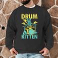 Women's Cute Drummer Cat Drum Kitten Men Graphic Sweatshirt