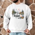 Canoe Ghost Camping Ghost Lake Halloween Spooky Fall Camping Men Graphic Sweatshirt