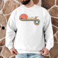 Canoe Retro Vintage Sunset Rainbow Raglan Baseball Tee Men Graphic Sweatshirt