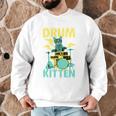 Cute Drummer Cat Drum Kitten Men Graphic Sweatshirt Cute Drummer Cat Drum Kitten Men Graphic Sweatshirt