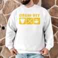 Drum Kit Band Drumming Drumsticks Musical Drums Men Graphic Sweatshirt