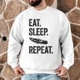 Eat Sleep Canoe Repeat Canoeing Outdoors Raglan Baseball Tee Men Graphic Sweatshirt