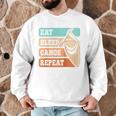 Eat Sleep Canoe Repeat Vintage Canoeing Canoeist Men Boys Raglan Baseball Tee Men Graphic Sweatshirt
