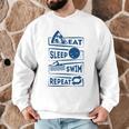 Eat Sleep Swimming Repeat Swimming Men Graphic Sweatshirt Eat Sleep Swimming Repeat Swimming Men Graphic Sweatshirt