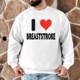 I Love Breaststroke Heart Swim Swimmer Pool Swimming Men Graphic Sweatshirt I Love Breaststroke Heart Swim Swimmer Pool Swimming Men Graphic Sweatshirt