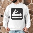 Outdoors Water Sports Canoe Canoeist Raglan Baseball Tee Men Graphic Sweatshirt