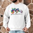 Peace Love Swim Tie Dye Swimmer Swimming Summer Trip Men Graphic Sweatshirt Peace Love Swim Tie Dye Swimmer Swimming Summer Trip Men Graphic Sweatshirt