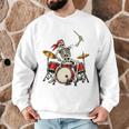 Skeleton Drummer Skull Drum Kit Halloween Men Graphic Sweatshirt