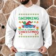 Swimming Christmas Party Swim Swimmer Christmas Ugly Style Men Graphic Sweatshirt Swimming Christmas Party Swim Swimmer Christmas Ugly Style Men Graphic Sweatshirt