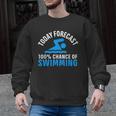 100 Chance Of Swimming Swimmer Swimming Men Graphic Sweatshirt, trending gift