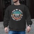BBQ Dad Offset Smoker Pit Accessory I Rub My Meat Text Men Graphic Sweatshirt, trending gift