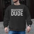 Breaststroke Swimming Dude Distressed Swim Swimmer Pool Men Graphic Sweatshirt, trending gift