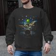 Drum Kit Percussionist Drummer Van Gogh Alien Playing Drums Men Graphic Sweatshirt, trending gift Drum Kit Percussionist Drummer Van Gogh Alien Playing Drums Men Graphic Sweatshirt, trending gift