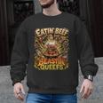 Eatin Beef Blastin Queefs BBQ Dad Grill Cookout Meme Men Graphic Sweatshirt, trending gift