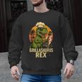 Grilling Dinosaur Grillasaurus T-Rex BBQ Dad Joke Men Graphic Sweatshirt, trending gift