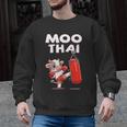 Moo Thai Muay Thai Cow Thai Boxing For Kids Muay Thai Men Graphic Sweatshirt, trending gift