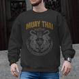 Muay Thai Art Twin Tigers Muay Thai Fighter MMA Martial Arts Men Graphic Sweatshirt, trending gift