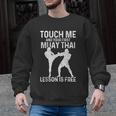 Muay Thai Boxing Kickboxing Your First Lesson Is Free Men Graphic Sweatshirt, trending gift