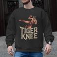 Muay Thai Fighter Tiger Knee Vintage Distressed Badge Men Graphic Sweatshirt, trending gift
