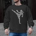 Muay Thai Martial Arts Typography Kickboxer Girls Kickboxing Men Graphic Sweatshirt, trending gift