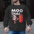 Muay Thai Moo Thai Thai Boxing For Youth Muay Thai Cow Men Graphic Sweatshirt, trending gift