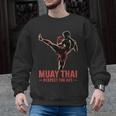 Muay Thai Respect The Art Martial Arts Kickboxing MMA Men Graphic Sweatshirt, trending gift