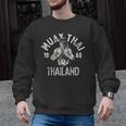 Muay Thai Thailand Vintage Tiger Fighter Training Small Men Graphic Sweatshirt, trending gift