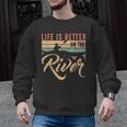 Rowing Canoe Kajak Life Is Better On The River Men Graphic Sweatshirt, trending gift