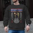 Sawadee Thai Traditional Sak Yant Thai Twin Tiger Muay Thai Men Graphic Sweatshirt, trending gift