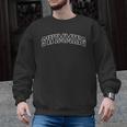 Swimming Athletic Lettering Swimmer Coach Men Graphic Sweatshirt, trending gift