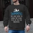 Swimming Coach Yells Breathing Swimmer Swim Team Men Graphic Sweatshirt, trending gift