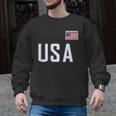 USA Flag Swim Swimming Sport Practice Equipment Men Women Men Graphic Sweatshirt, trending gift