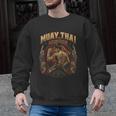 Vintage Muay Thai Flag Thailand Thai Boxing Fighter Men Graphic Sweatshirt, trending gift Vintage Muay Thai Flag Thailand Thai Boxing Fighter Men Graphic Sweatshirt, trending gift