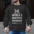 Vintage World'S Okayest Drummer Drum Kit Men Graphic Sweatshirt, trending gift Vintage World'S Okayest Drummer Drum Kit Men Graphic Sweatshirt, trending gift