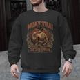 Weathered Muay Thai Fighter Thai Boxing Warrior Art Men Graphic Sweatshirt, trending gift