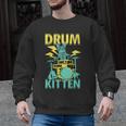 Women's Cute Drummer Cat Drum Kitten Men Graphic Sweatshirt, trending gift