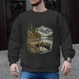 Women's Lakeside Canoe Cabin Escape Scene Men Graphic Sweatshirt, trending gift Women's Lakeside Canoe Cabin Escape Scene Men Graphic Sweatshirt, trending gift