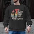 Women's Muay Thai Martial Arts Fighter Retro Vintage Sunset Graphic Men Graphic Sweatshirt, trending gift