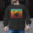 Women's Retro Drum Kit Silhouette With Color Stripes Men Graphic Sweatshirt, trending gift Women's Retro Drum Kit Silhouette With Color Stripes Men Graphic Sweatshirt, trending gift