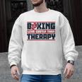 Boxing Less Costly Than Therapy Muay Thai Boxing Men Graphic Sweatshirt, trending gift