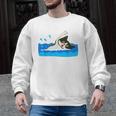 Cat Swimming Pool Men Graphic Sweatshirt, trending gift
