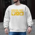 Drum Kit Band Drumming Drumsticks Musical Drums Men Graphic Sweatshirt, trending gift