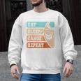 Eat Sleep Canoe Repeat Vintage Canoeing Canoeist Men Boys Raglan Baseball Tee Men Graphic Sweatshirt, trending gift