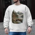 Lakeside Canoe Cabin Escape Scene Men Graphic Sweatshirt, trending gift Lakeside Canoe Cabin Escape Scene Men Graphic Sweatshirt, trending gift