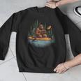 Bigfoot Kayak Paddling Lake Canoe Bigfoot Sasquatch Kayaking Men Graphic Sweatshirt