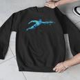 Blue Water Swimming In Freestyle Stroke Men Graphic Sweatshirt Blue Water Swimming In Freestyle Stroke Men Graphic Sweatshirt