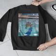 Competitive Swim Team Funny Kitty Cat Swimming Men Graphic Sweatshirt Competitive Swim Team Funny Kitty Cat Swimming Men Graphic Sweatshirt
