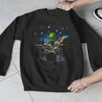 Drum Kit Percussionist Drummer Van Gogh Alien Playing Drums Men Graphic Sweatshirt Drum Kit Percussionist Drummer Van Gogh Alien Playing Drums Men Graphic Sweatshirt