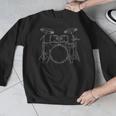 Drum Kit Rock Music Percussion Men Graphic Sweatshirt Drum Kit Rock Music Percussion Men Graphic Sweatshirt